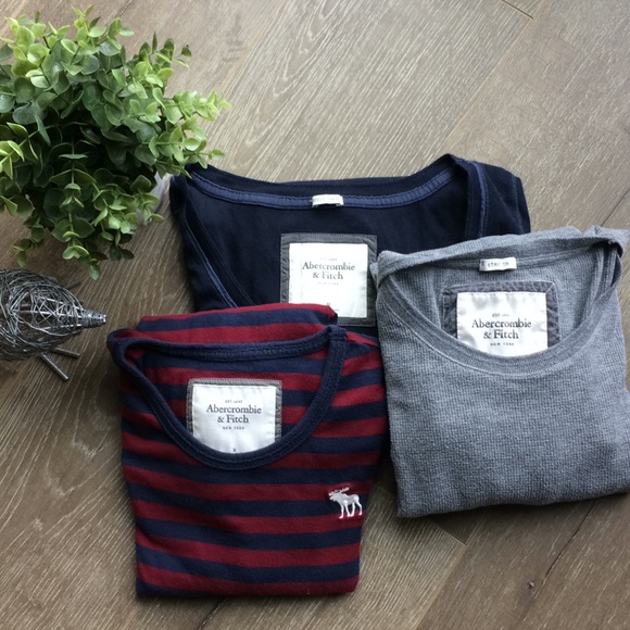 Abercrombie & Fitch Tops - Bundle of 3 long sleeve Abercrombie shirts